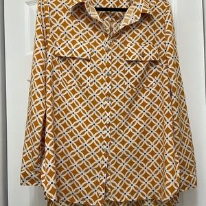 Notations roll tab blouse size Large